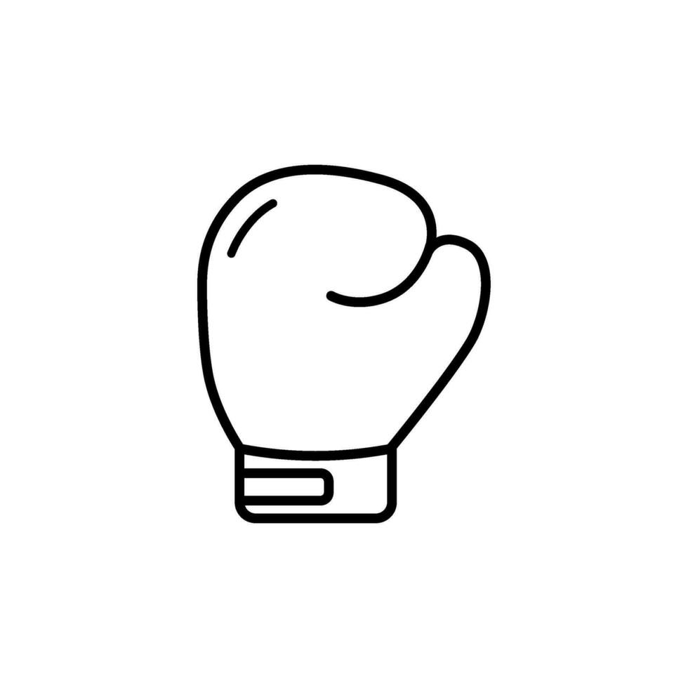 boxing glove outline icon vector