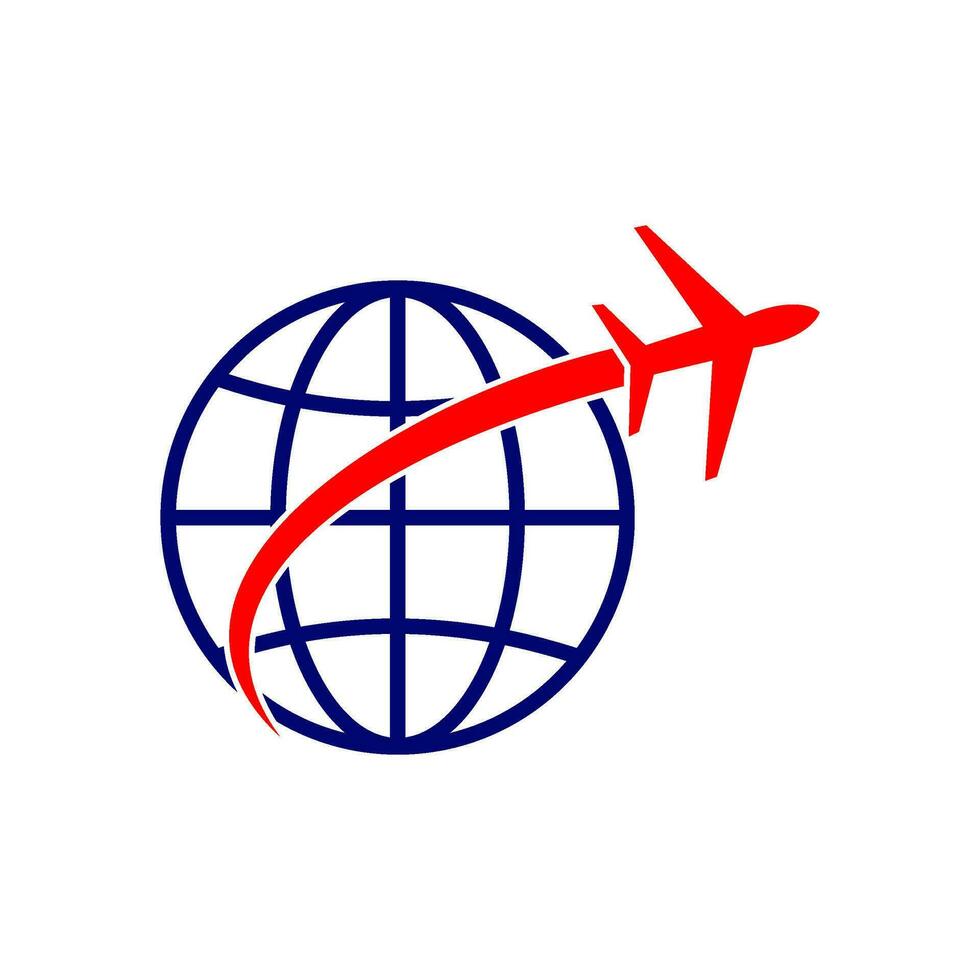 travel plane vector logo