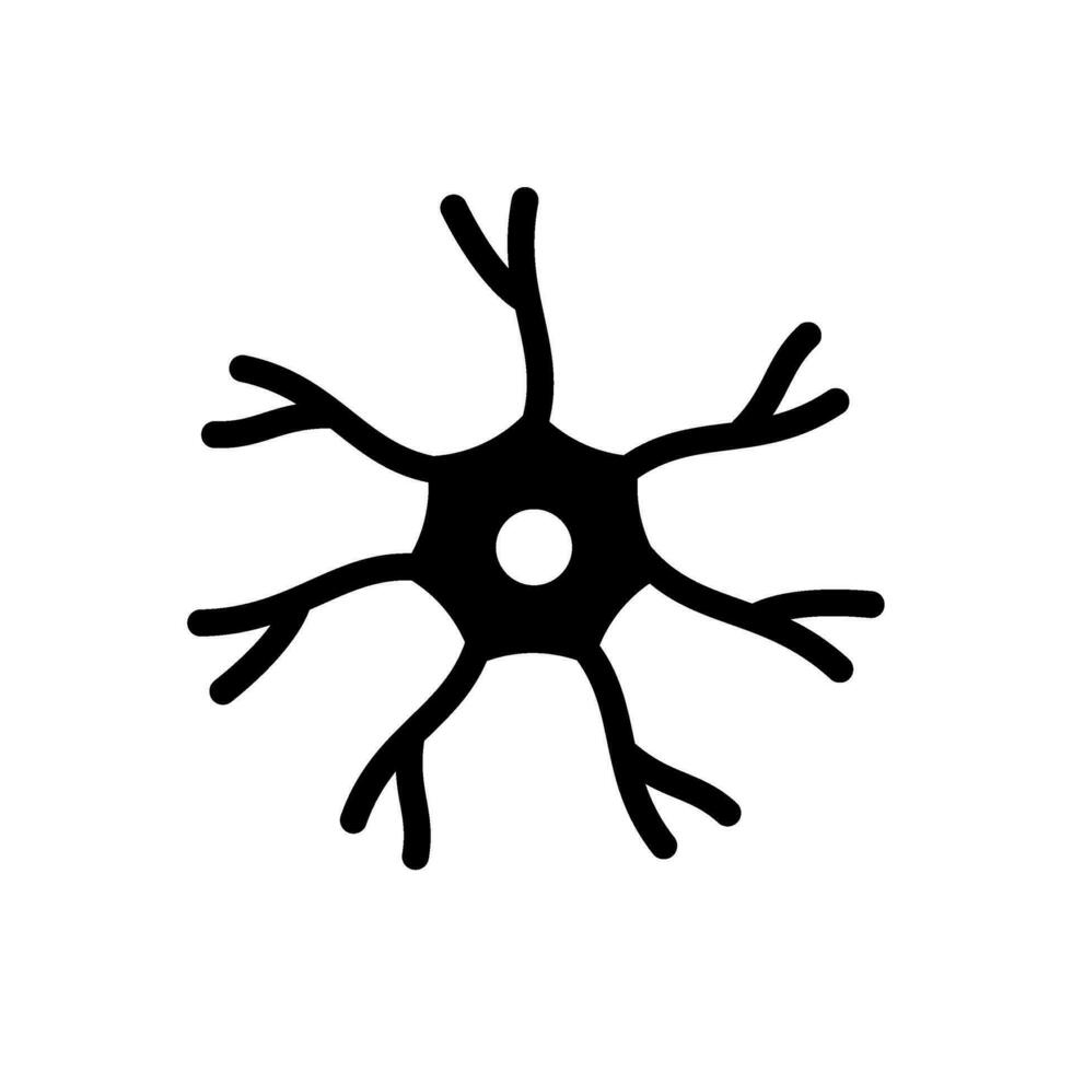 neurona plano estilo vector icono