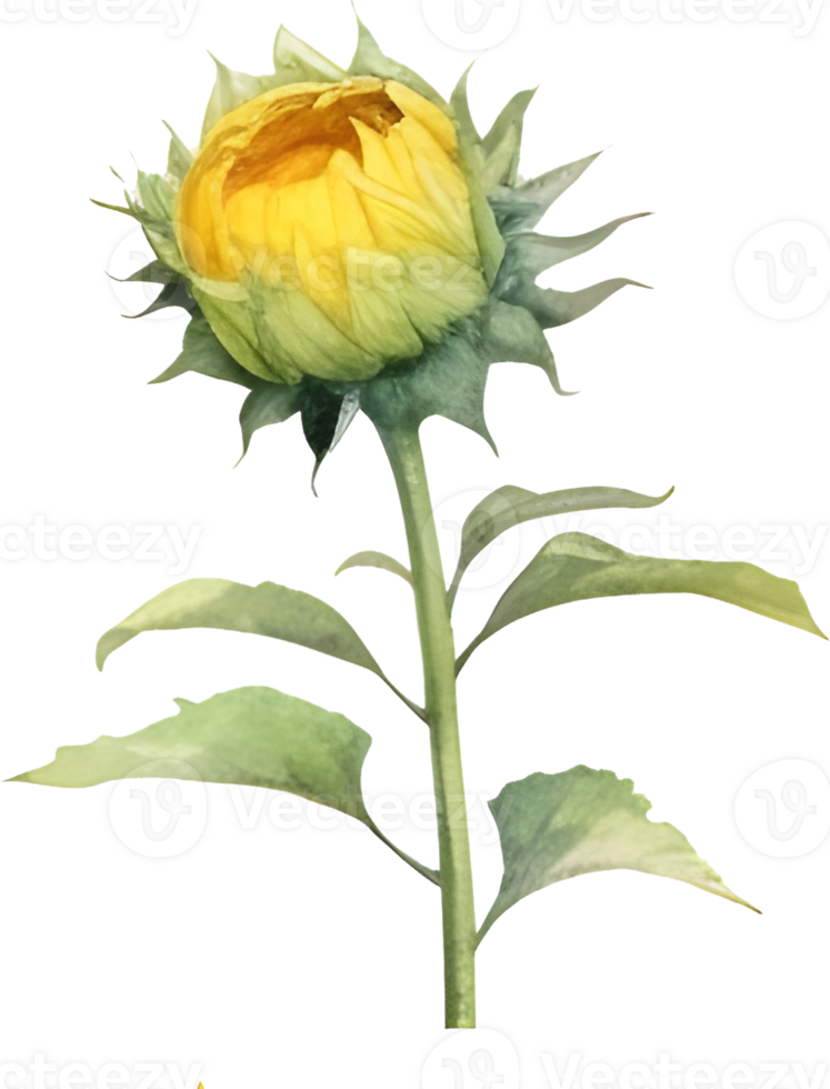 Sunflower Watercolor Isolated png