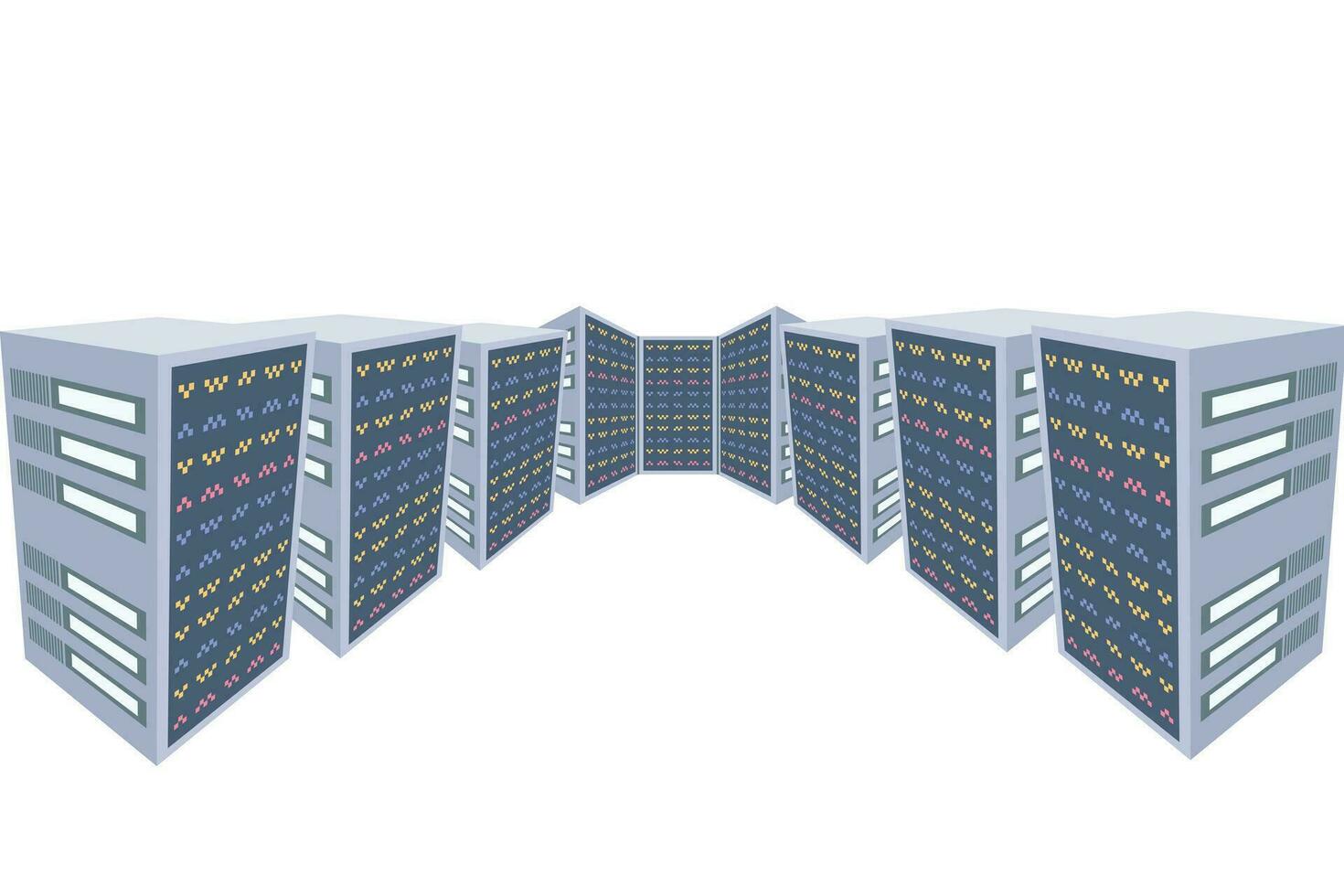 servidor habitación base de datos sistema servidor bastidores datos proteccion Internet seguridad concepto. datos centrar icono nube almacenamiento nube informática computadora servidor. hospedaje icono computadora red seguro y proteccion. vector