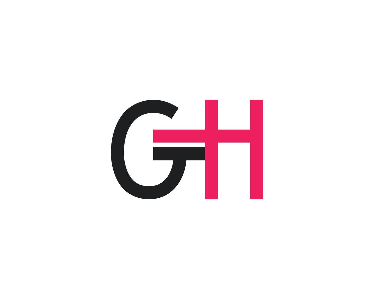 creativo letra gh logo diseño vector modelo