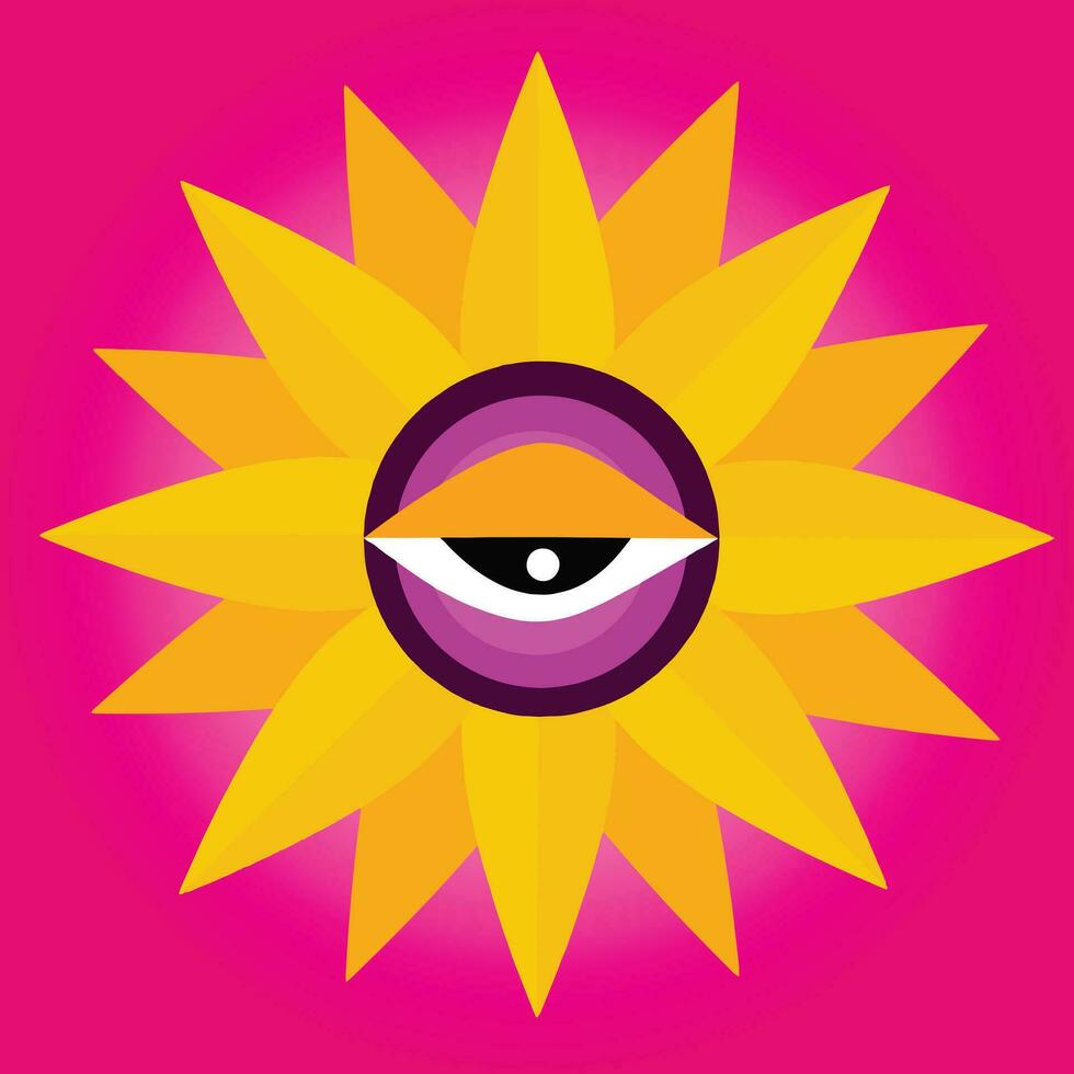 Cubism Flower Illustration vector