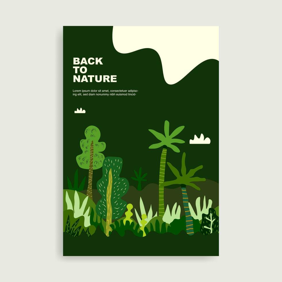 back to nature vector illustration