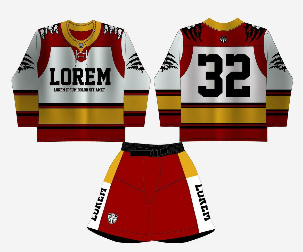 sublimation hockey jersey template vector