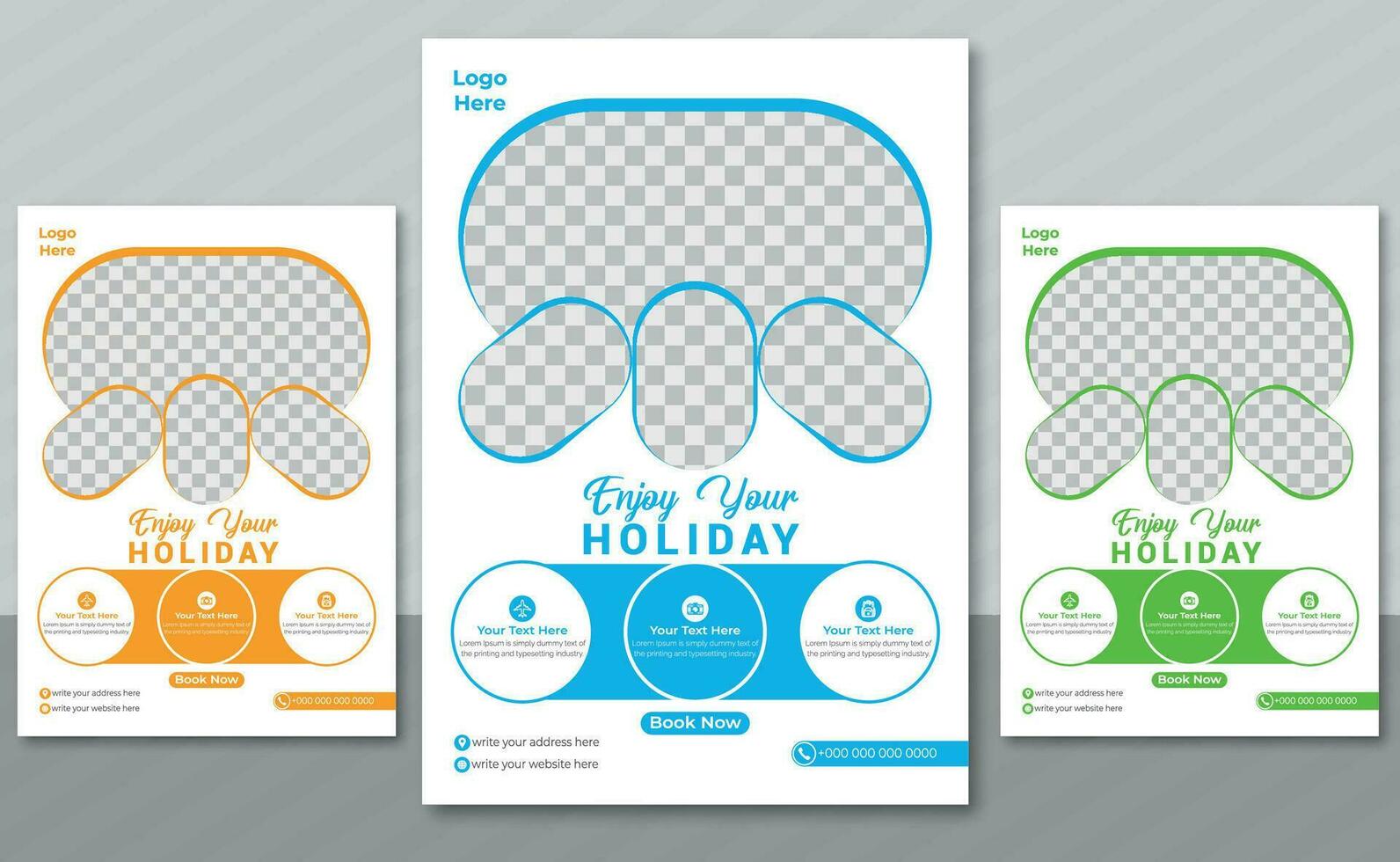 Agency travel flyer and template design and new travel design vector