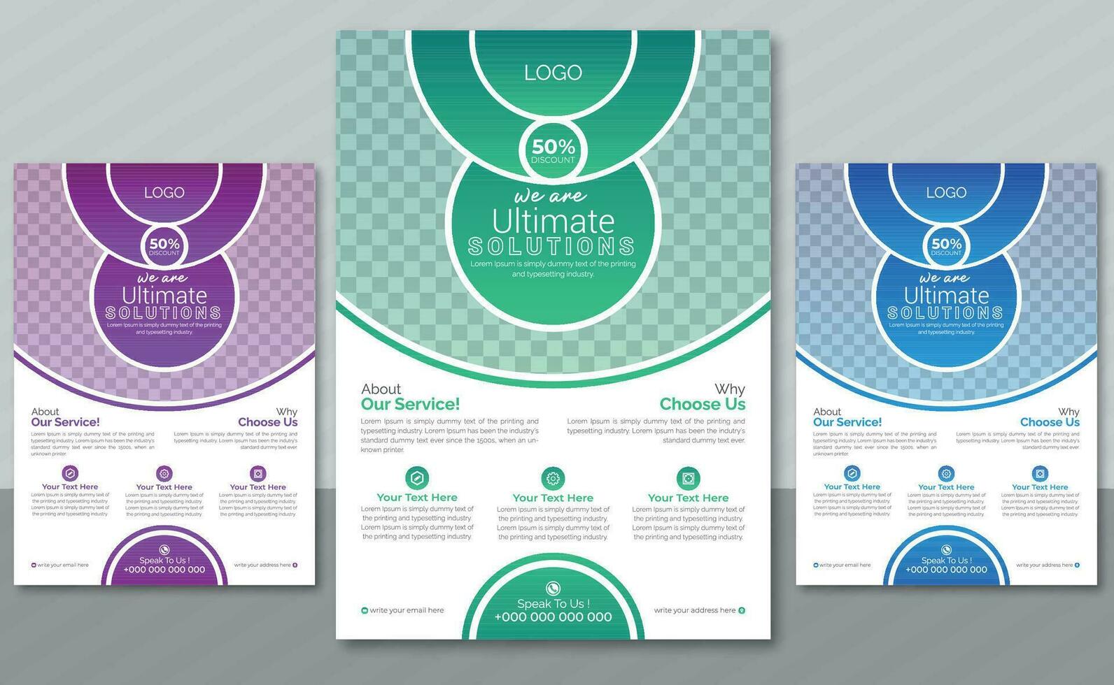 Professional and Creative flyer design for your business solutions vector
