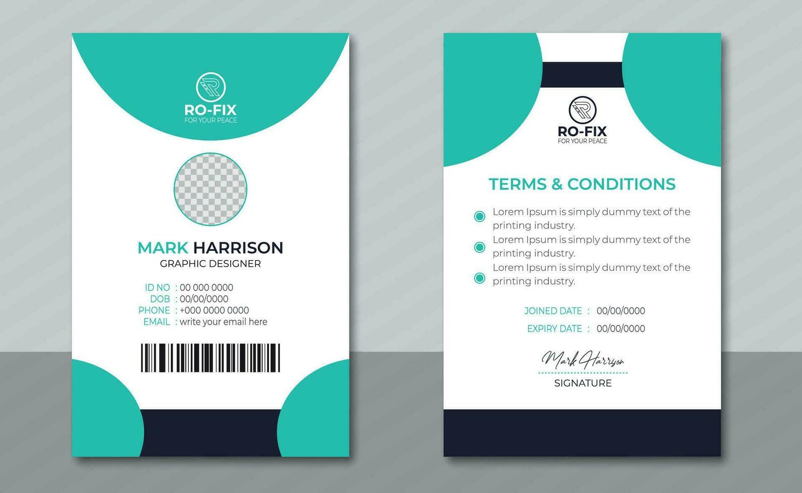 Id card design and template for your company vector