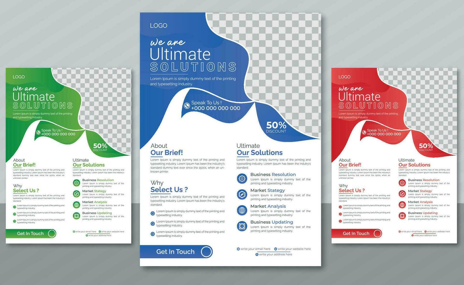 Professional and Modern flyer design for your business solutions vector