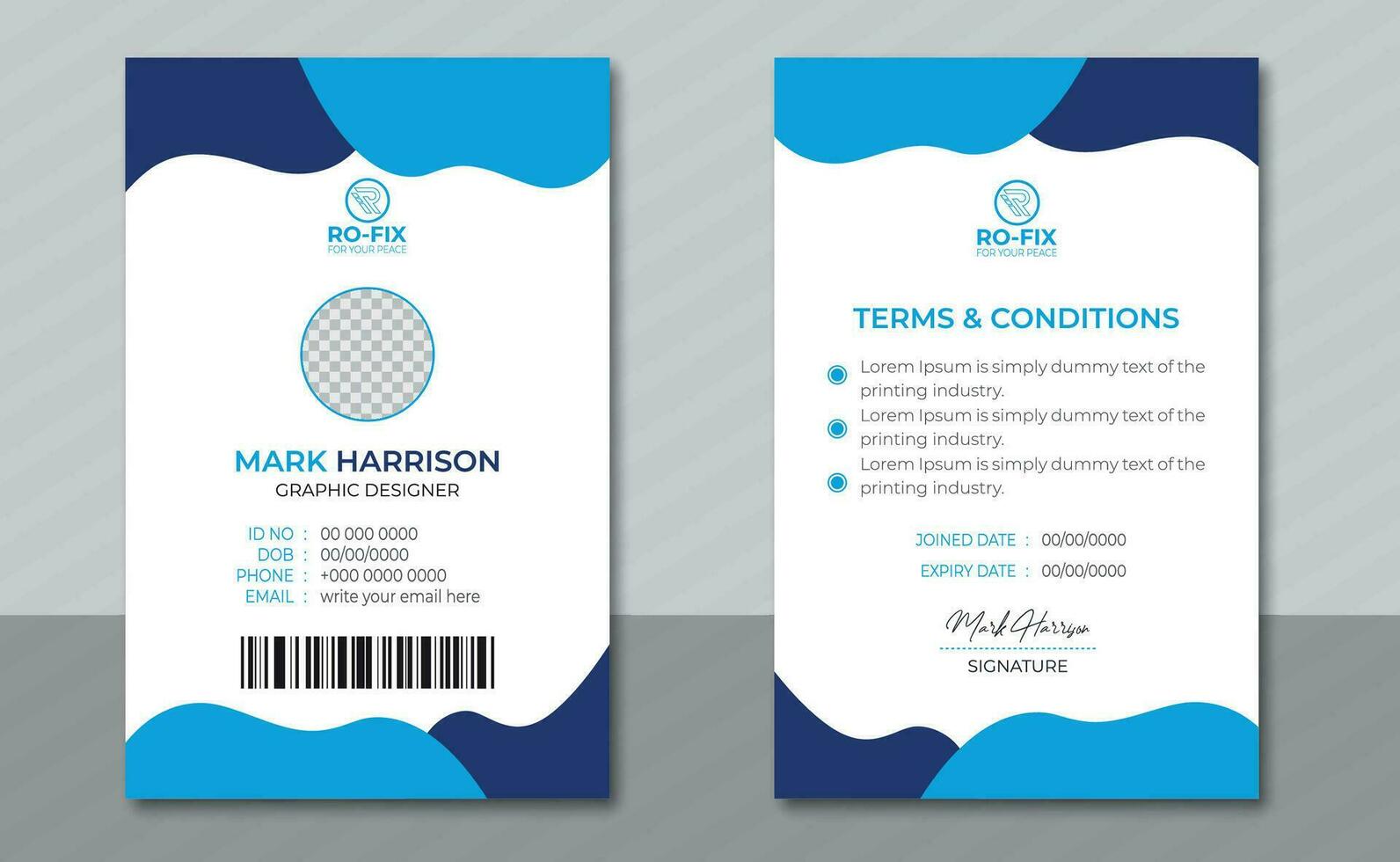 New Modern Id card Design vector