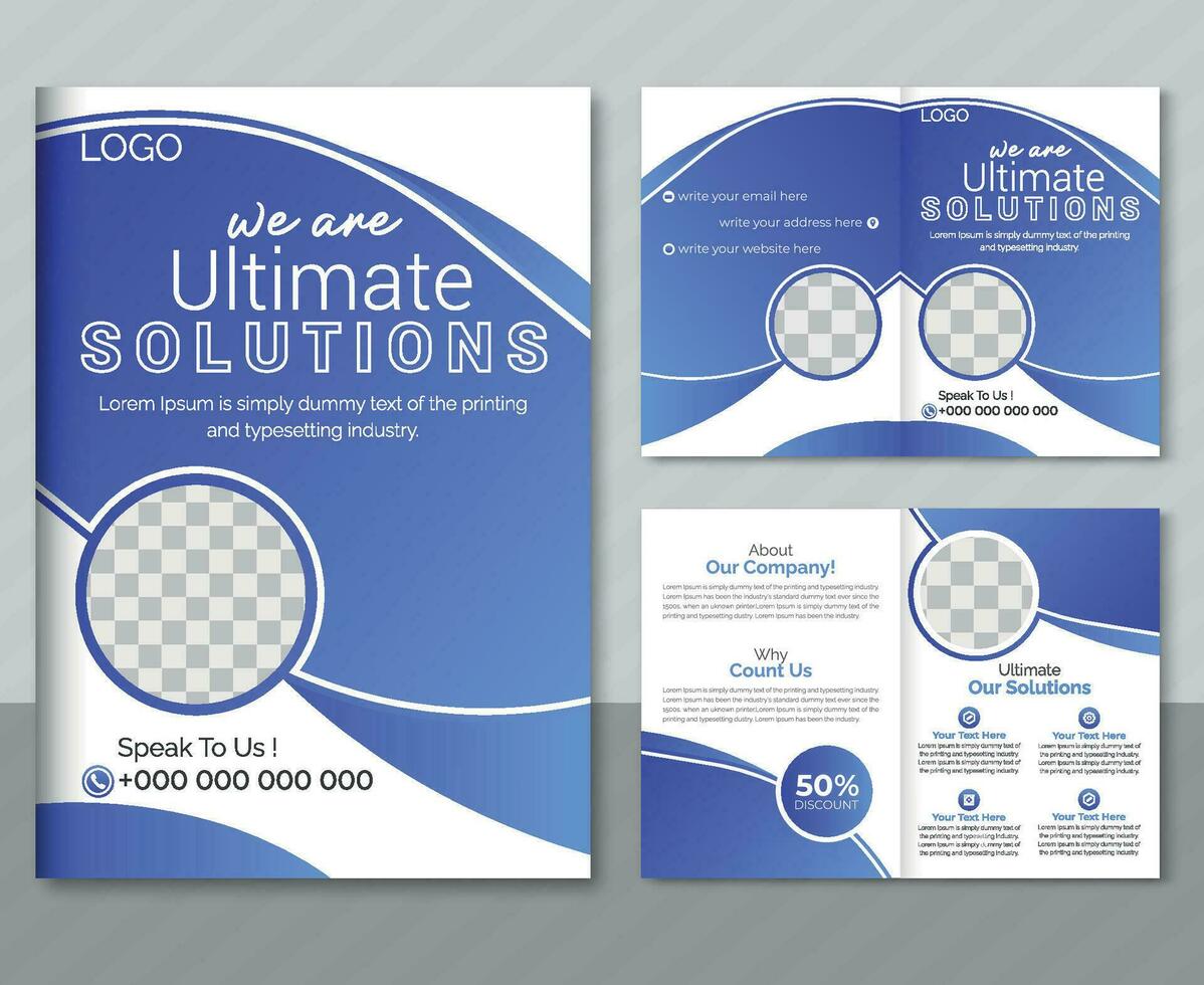 Corporate company profile brochure template design vector