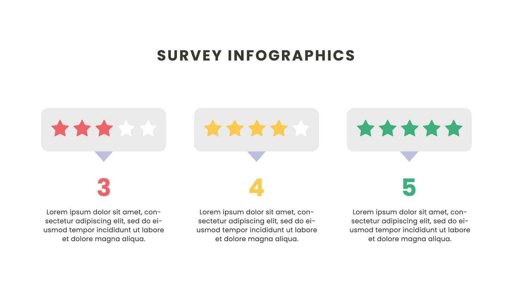 Survey feedback infographic template design vector