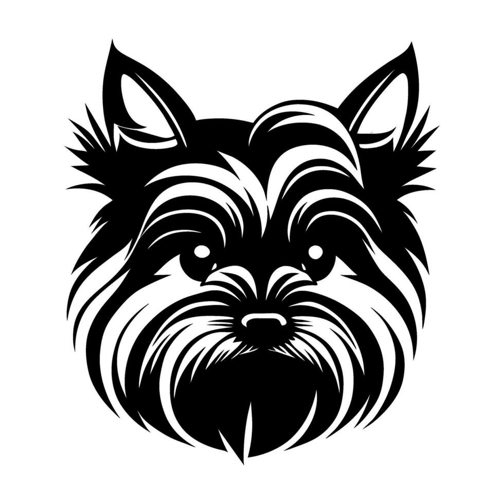 linda Yorkshire terrier perro retrato vector