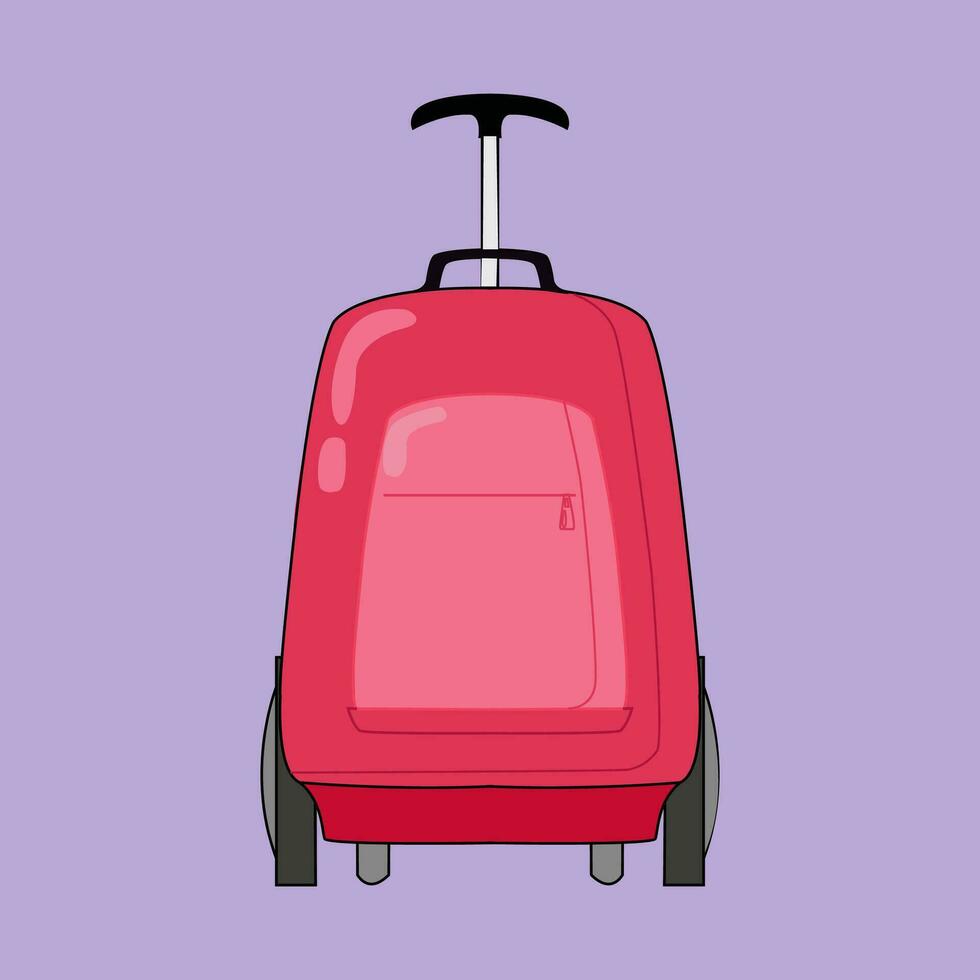 luggage, suitcase, backpack, collecting things for travel vector