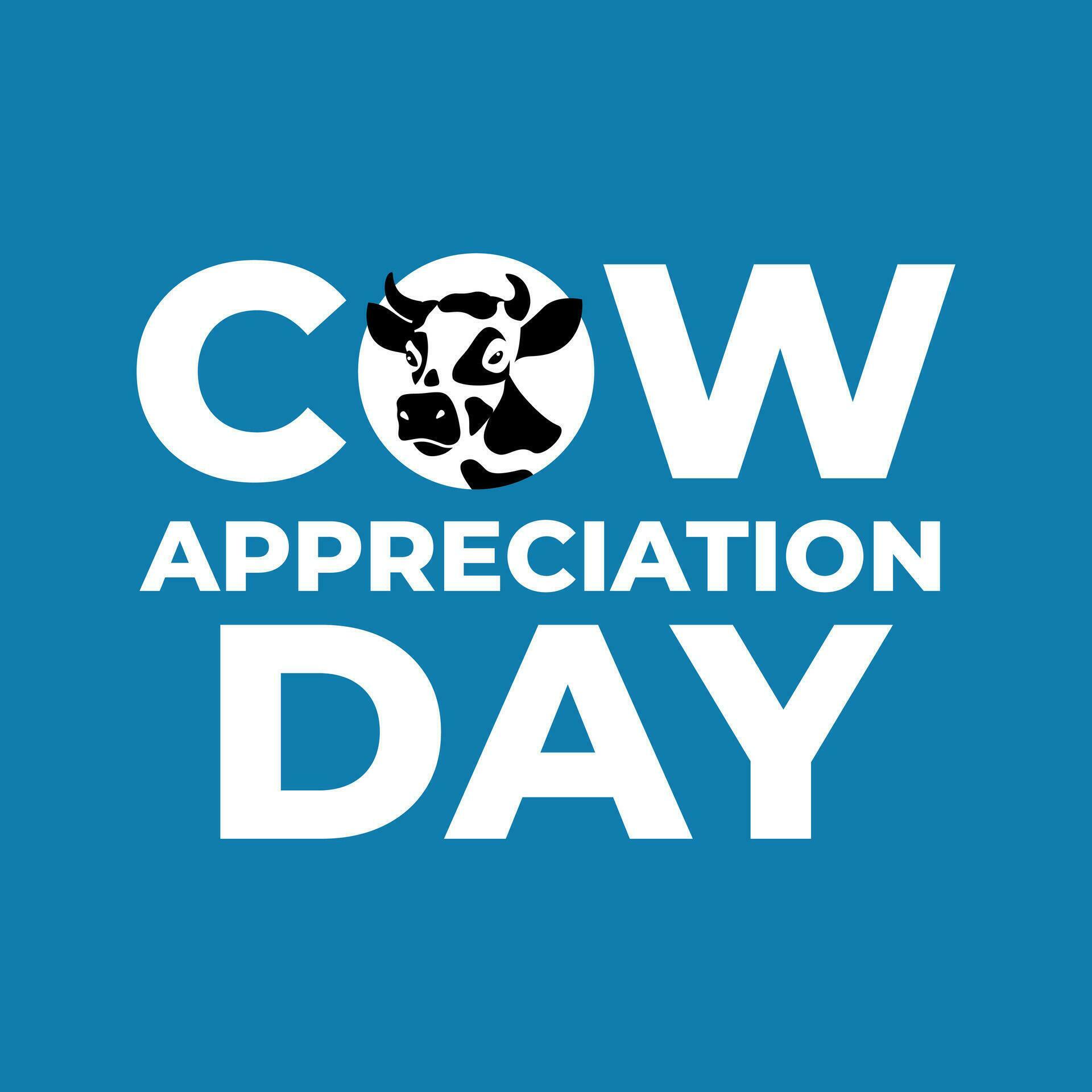 cow appreciation day design template for ceclebration. cow vector image
