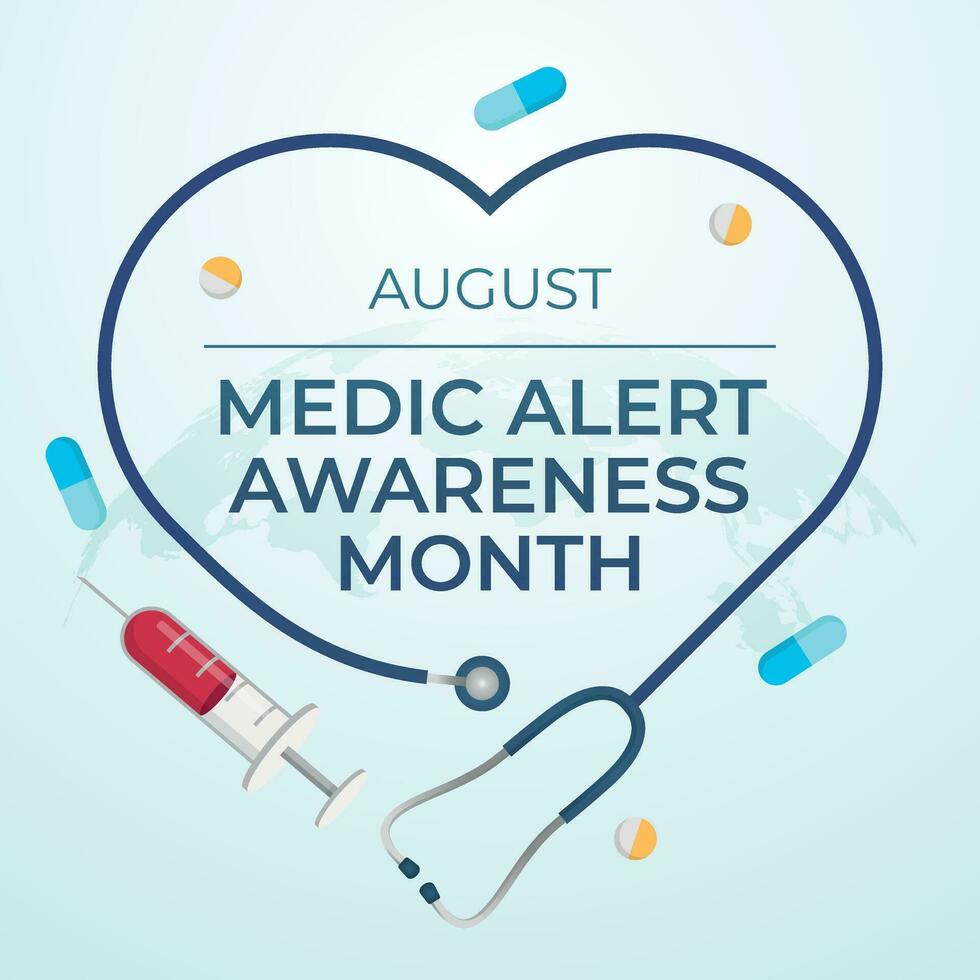 medicalert awareness month. medic alert awareness month. medical vector