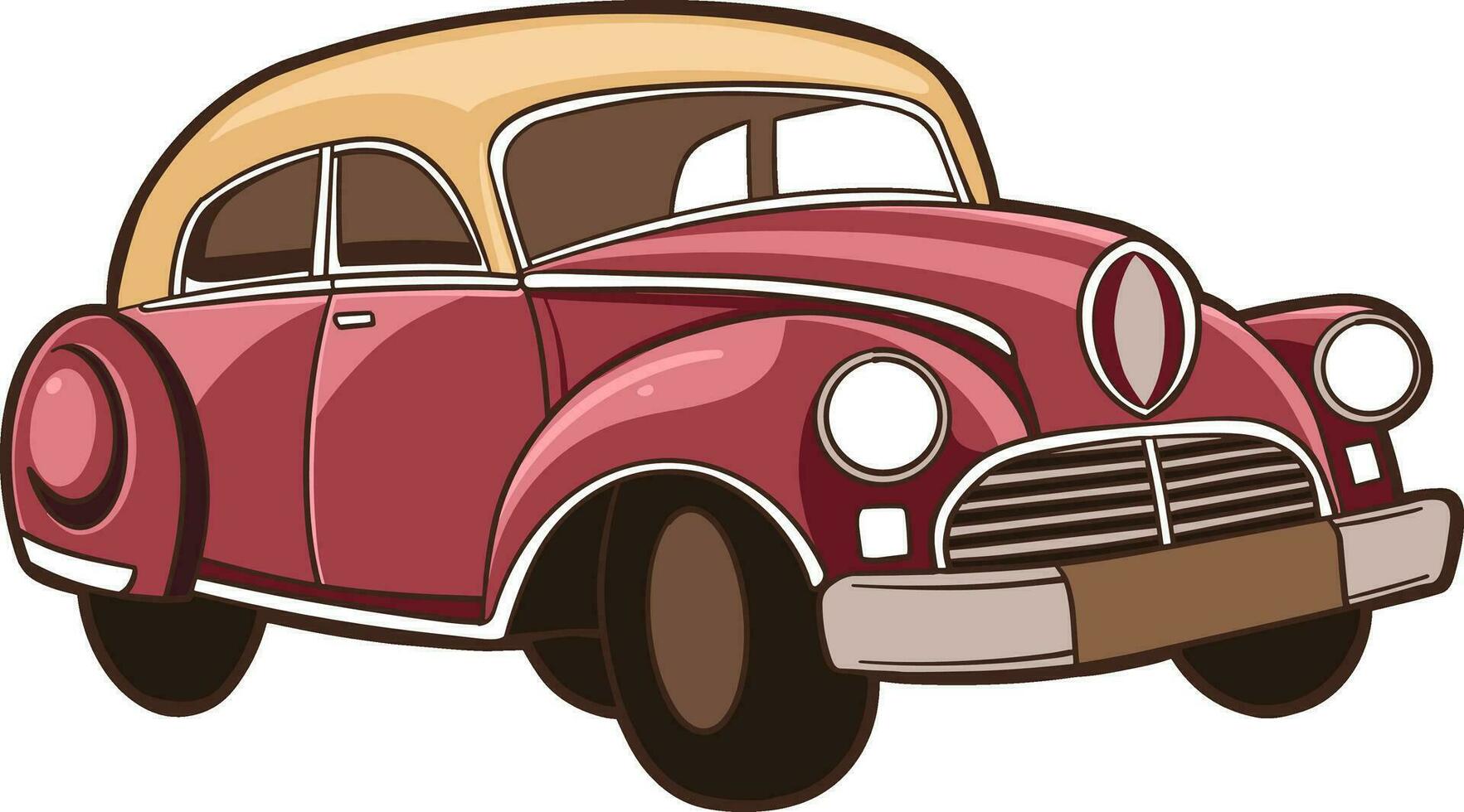 vintage car classic style vehicle vector