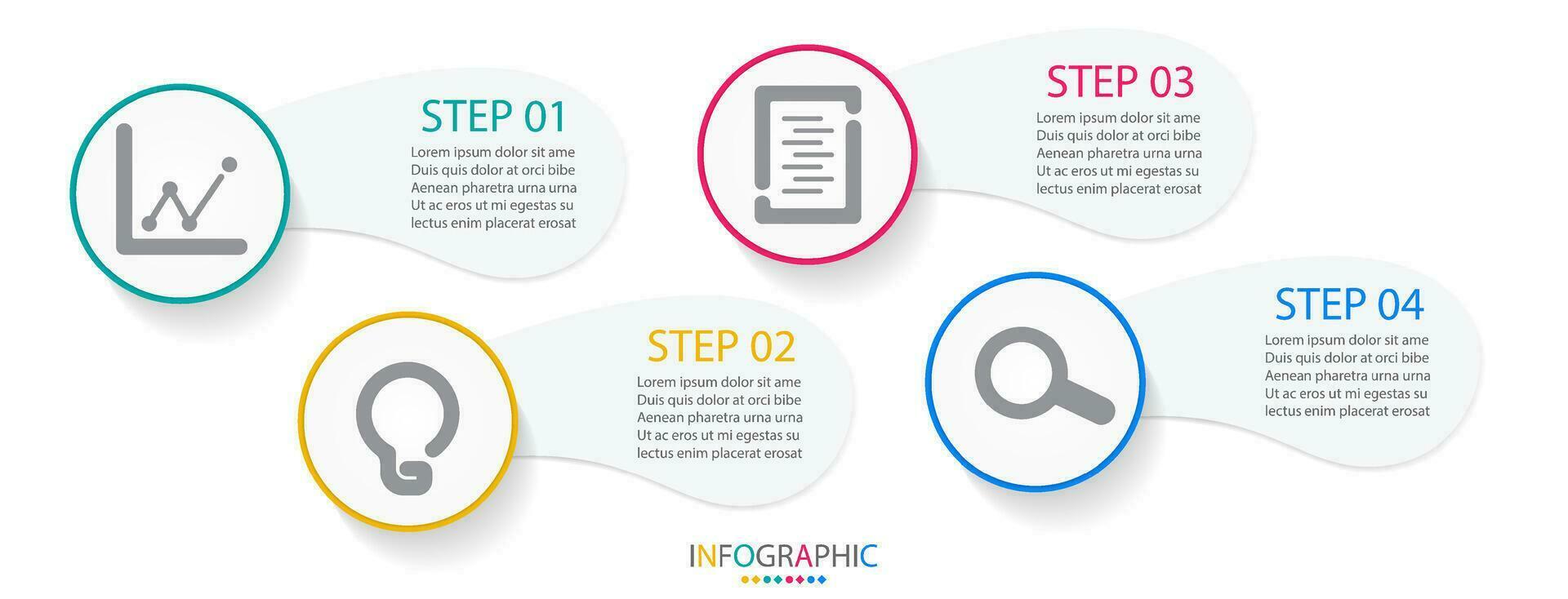 Infographic template business data visualization vector