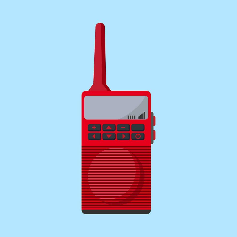 Walkie Talkie for internal communication including small and large businesses in flat vector illustration design, illustration for world national radio day