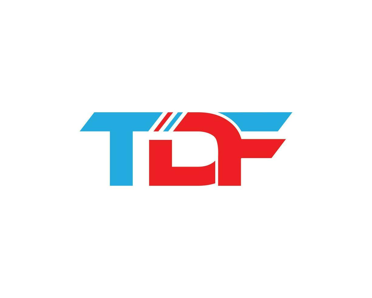 Initial Letter TDF Logo Icon Design Concept Vector Template.
