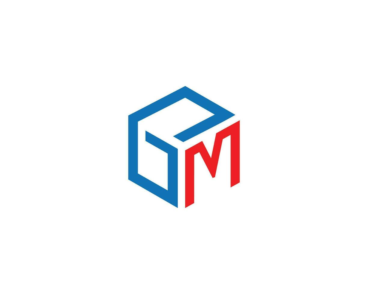Abstract GM And MG Letter Logo Design Creative Vector Icon.