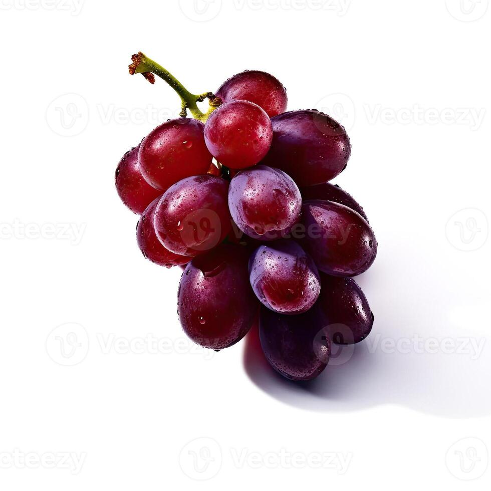 Fresh grapes isolated on white background. photo