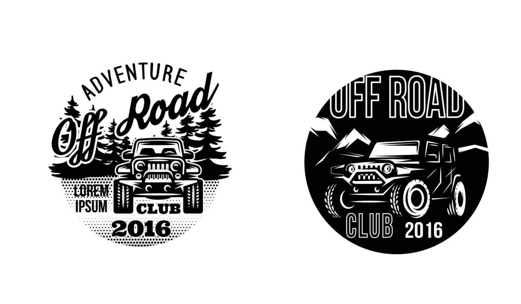 offroad adventure jeep T Shirts logo designs vector