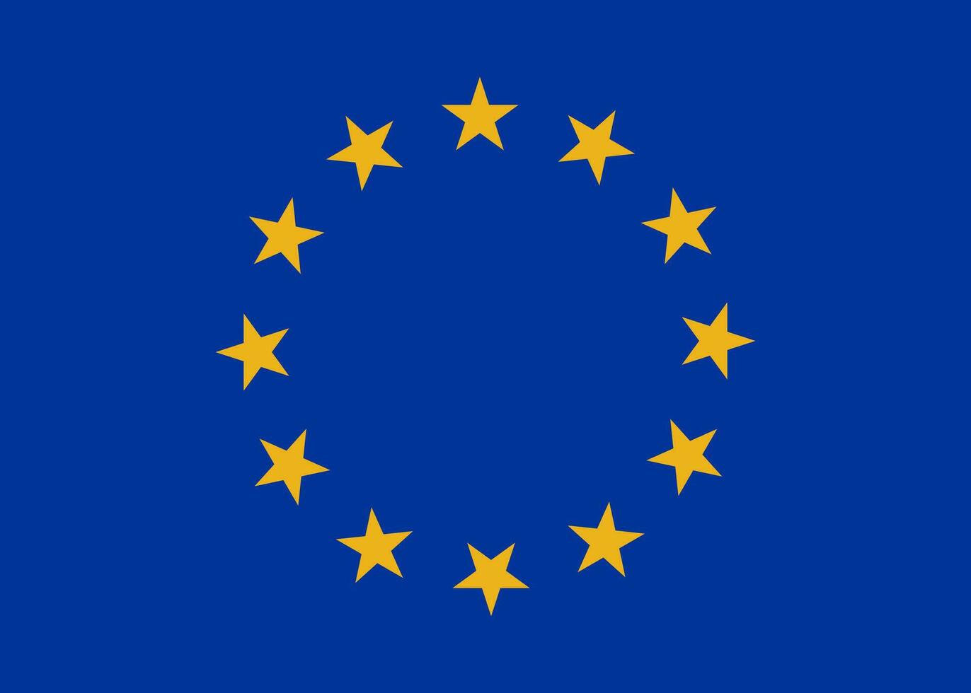 Original and simple Europe national flag EU isolated vector. vector