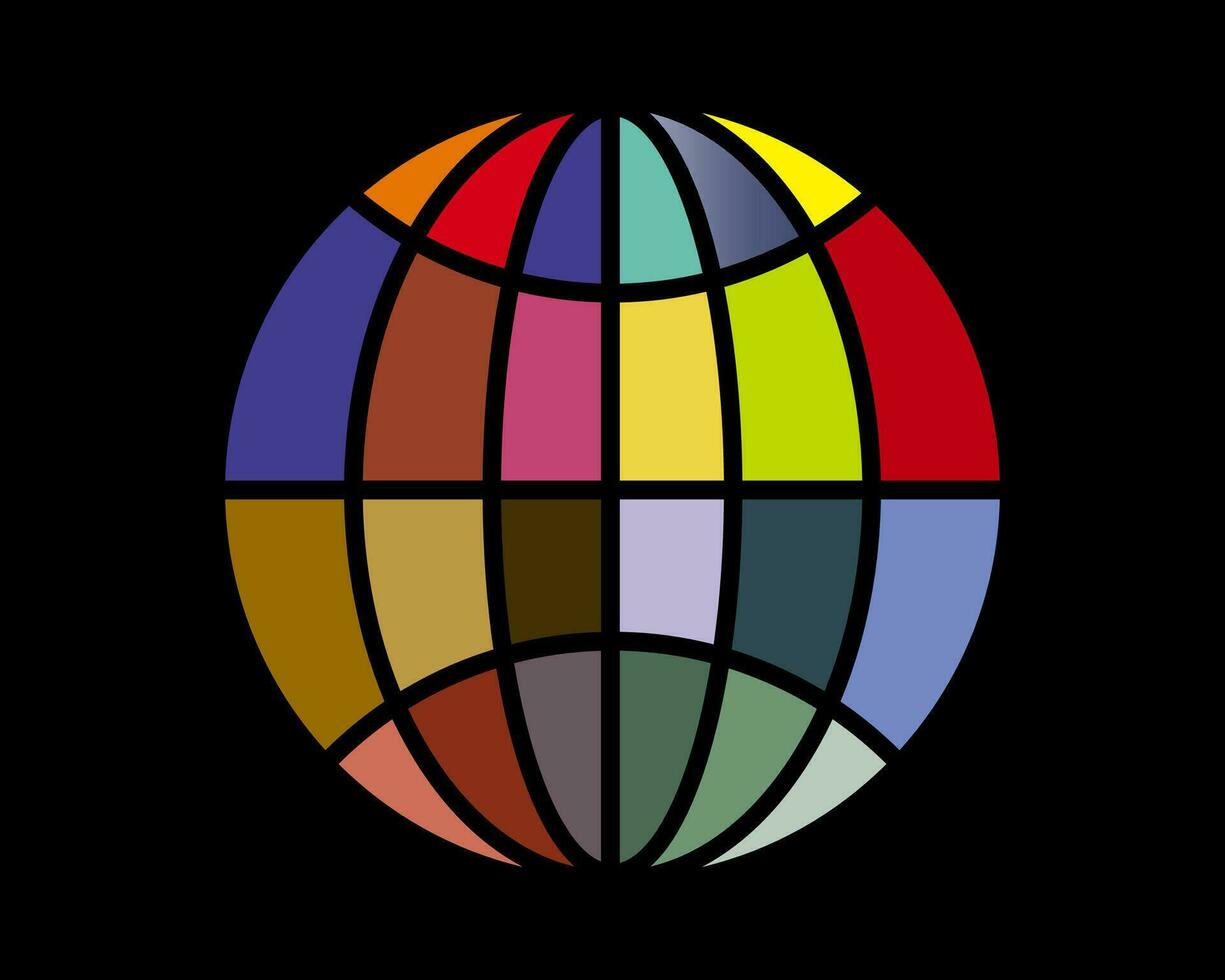 globo icono vector línea Arte diseño.