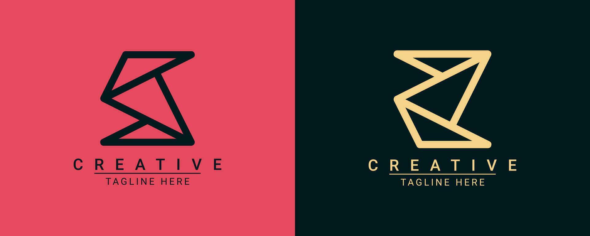 Modern creative minimalist logo design. vector