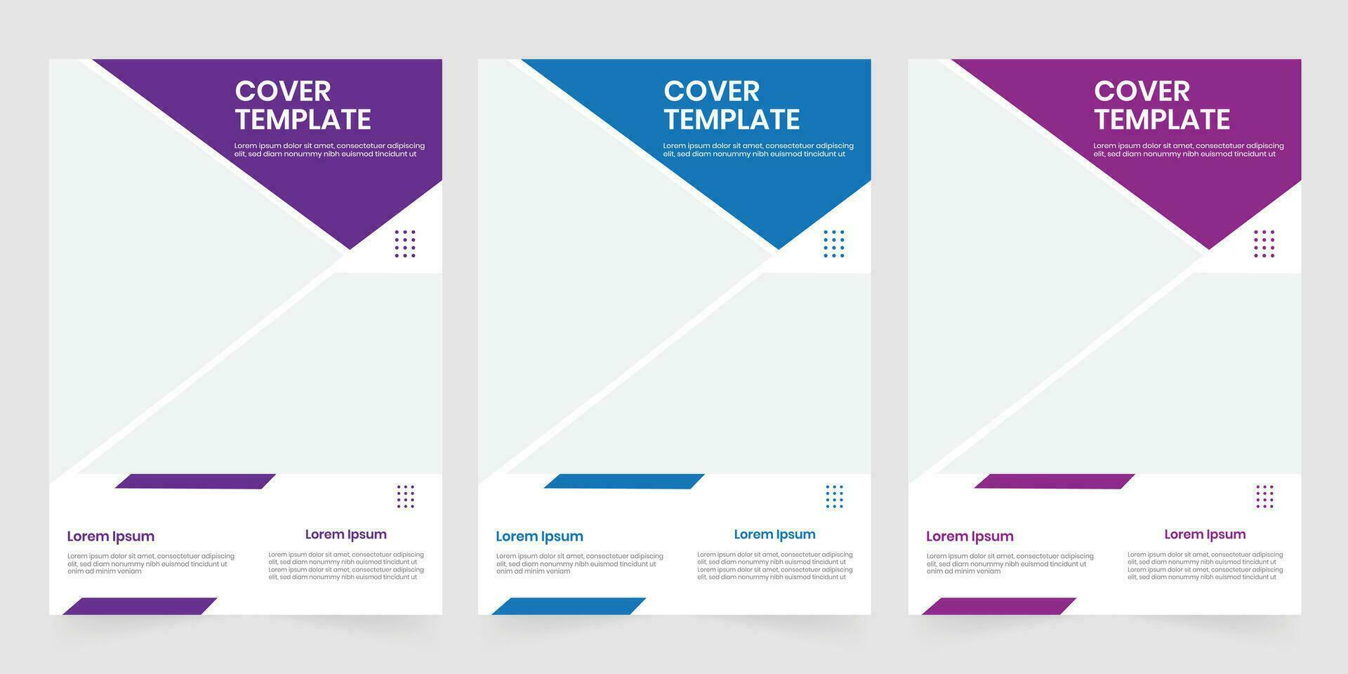 Modern abstract shape corporate annual report and commercial booklet design template vector