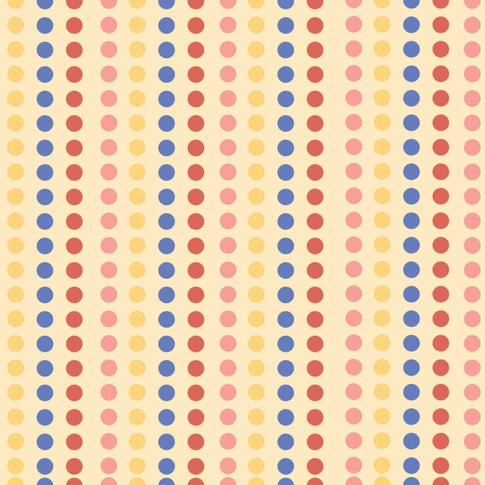Seamless pattern with Multi colored dot shapes. Vector illustration for fabric, wallpaper or wrapping paper design.