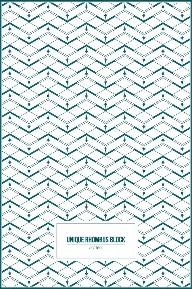 unique rhombus block pattern with tiny ornament vector
