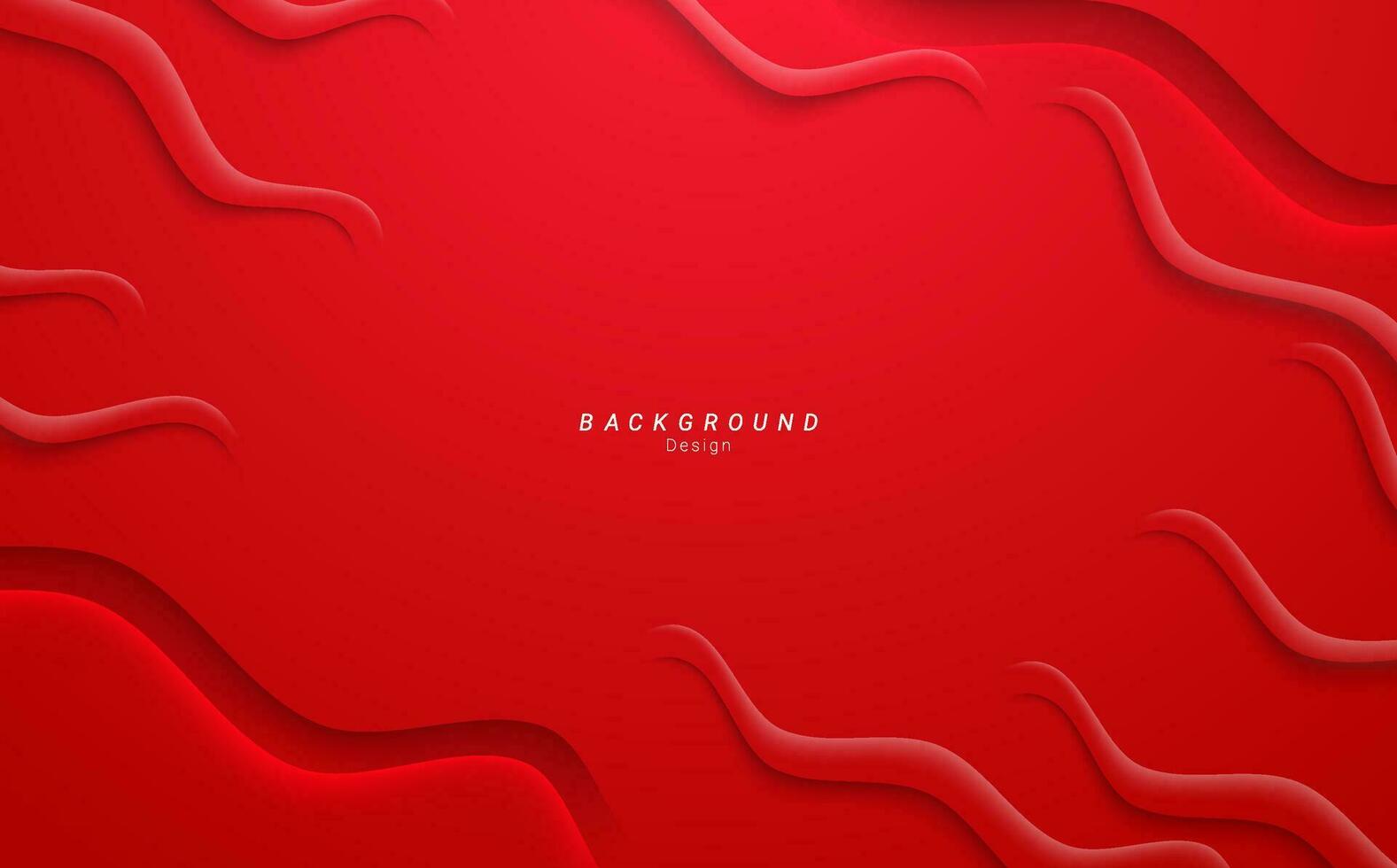 red wave smooth abstract background vector