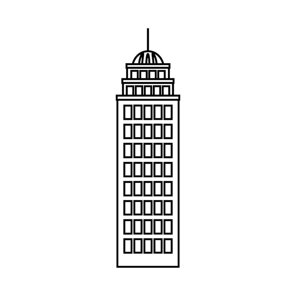 Skyscraper icon vector. Building illustration sign. high rise building symbol. architecture logo. vector