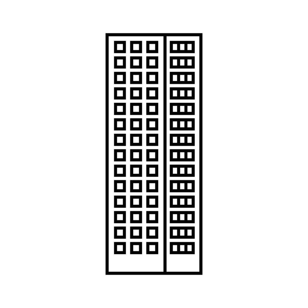Skyscraper icon vector. Building illustration sign. high rise building symbol. architecture logo. vector