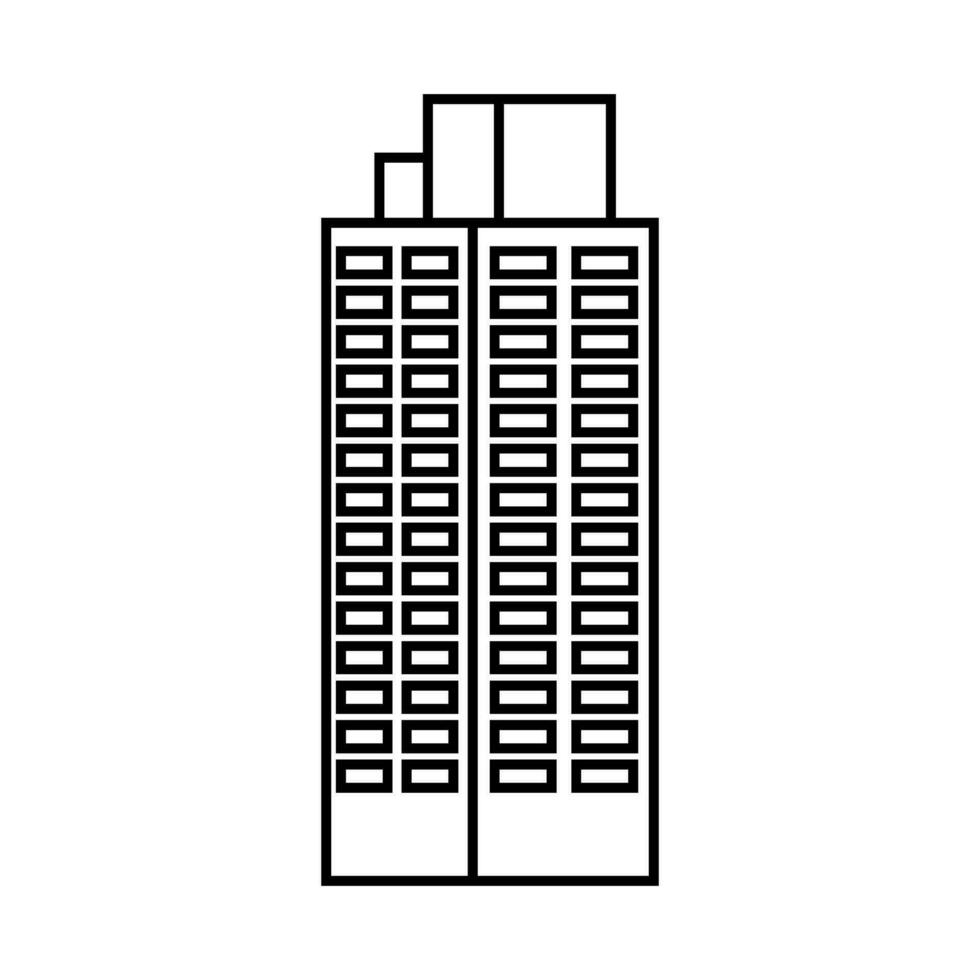 Skyscraper icon vector. Building illustration sign. high rise building symbol. architecture logo. vector