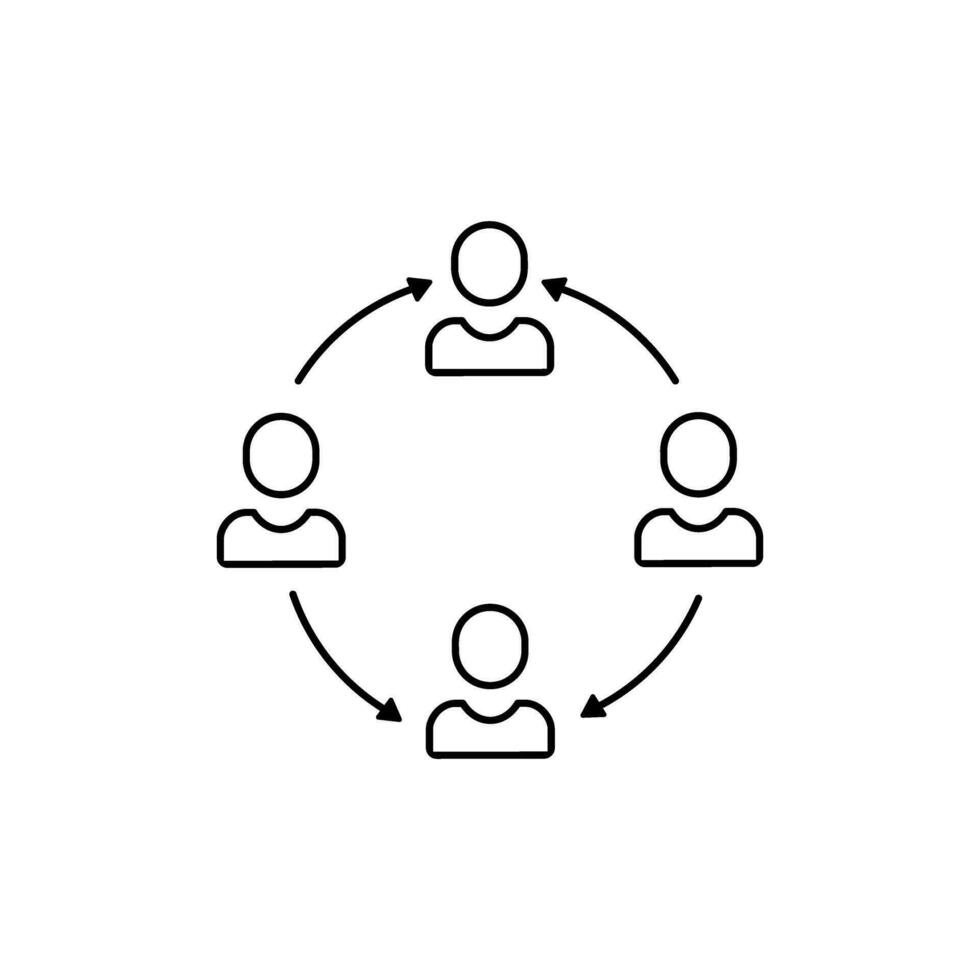 Referral program icon vector. Referral illustration sign. Team symbol. Management logo. vector