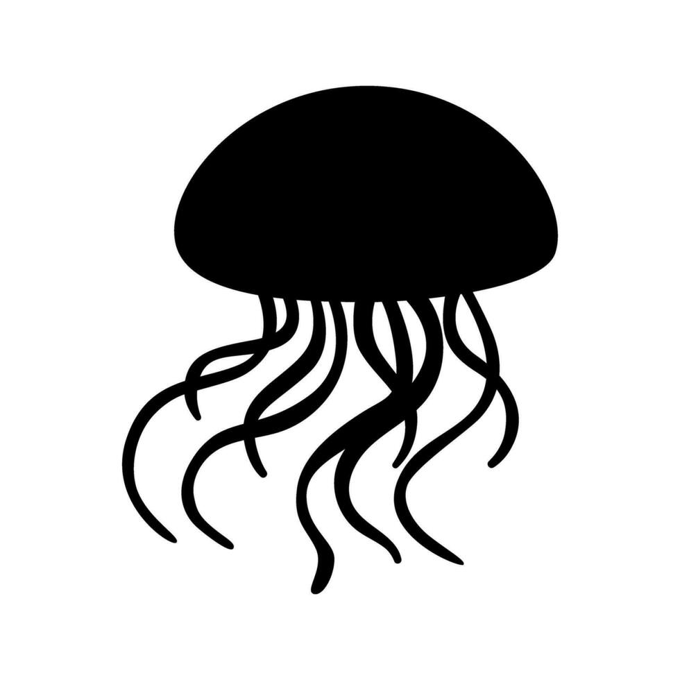 Jellyfish icon vector. Sea life illustration sign. Ocean symbol or logo. vector