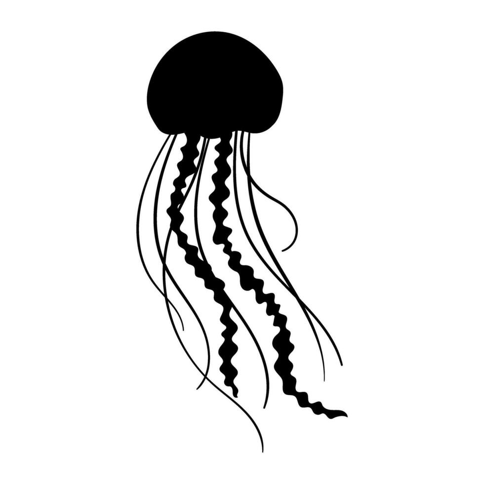 Jellyfish icon vector. Sea life illustration sign. Ocean symbol or logo. vector