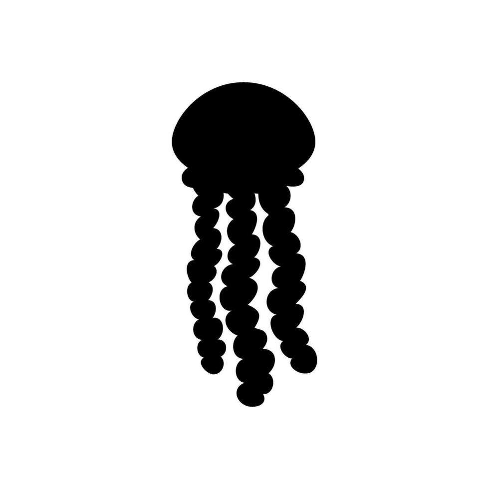 Jellyfish icon vector. Sea life illustration sign. Ocean symbol or logo. vector