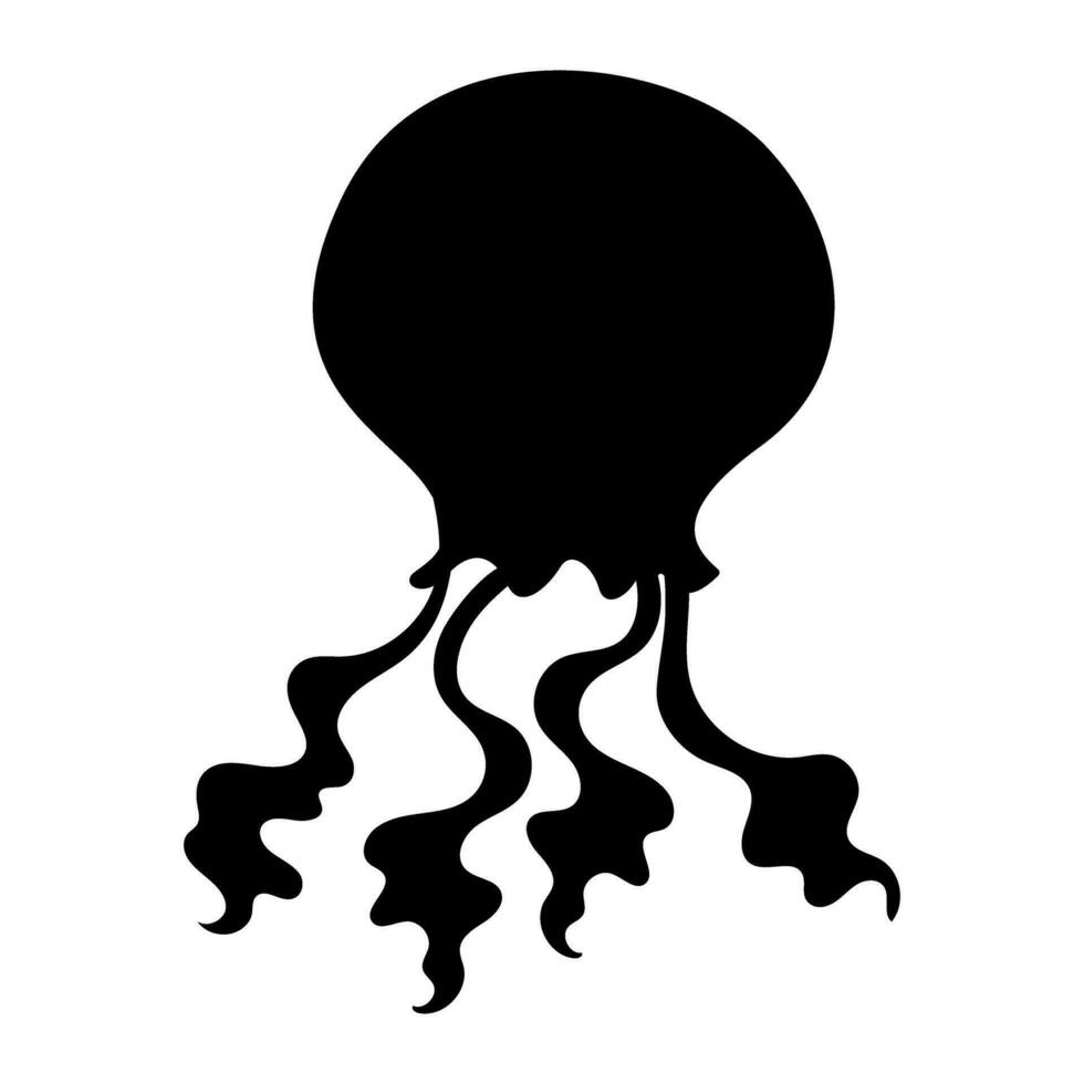 Jellyfish icon vector. Sea life illustration sign. Ocean symbol or logo. vector