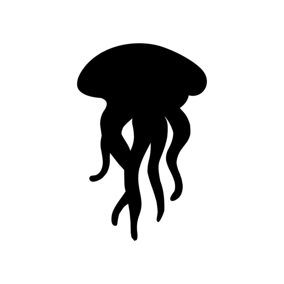 Jellyfish icon vector. Sea life illustration sign. Ocean symbol or logo. vector