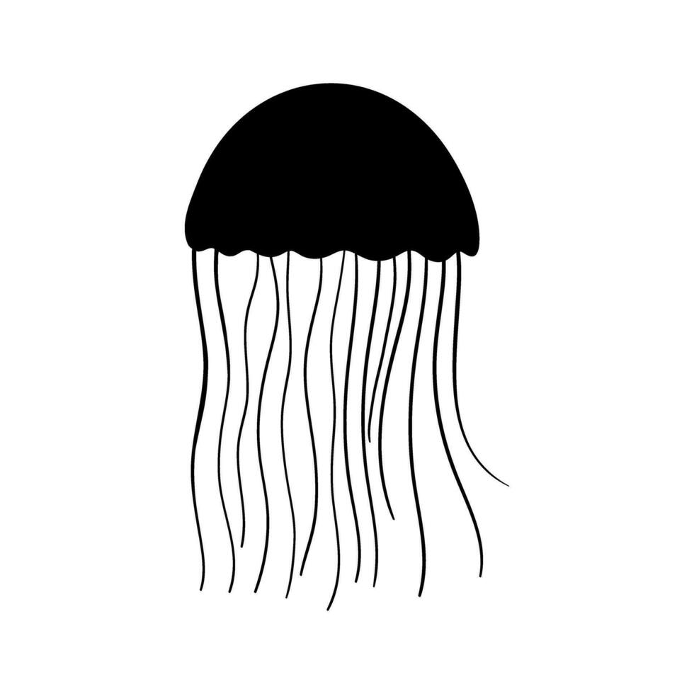 Jellyfish icon vector. Sea life illustration sign. Ocean symbol or logo. vector