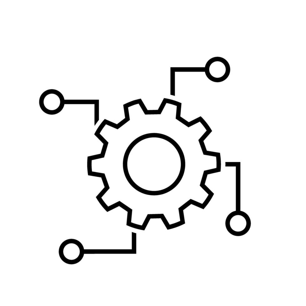 Editable icon vector. Function settings illustration sign. automated ...