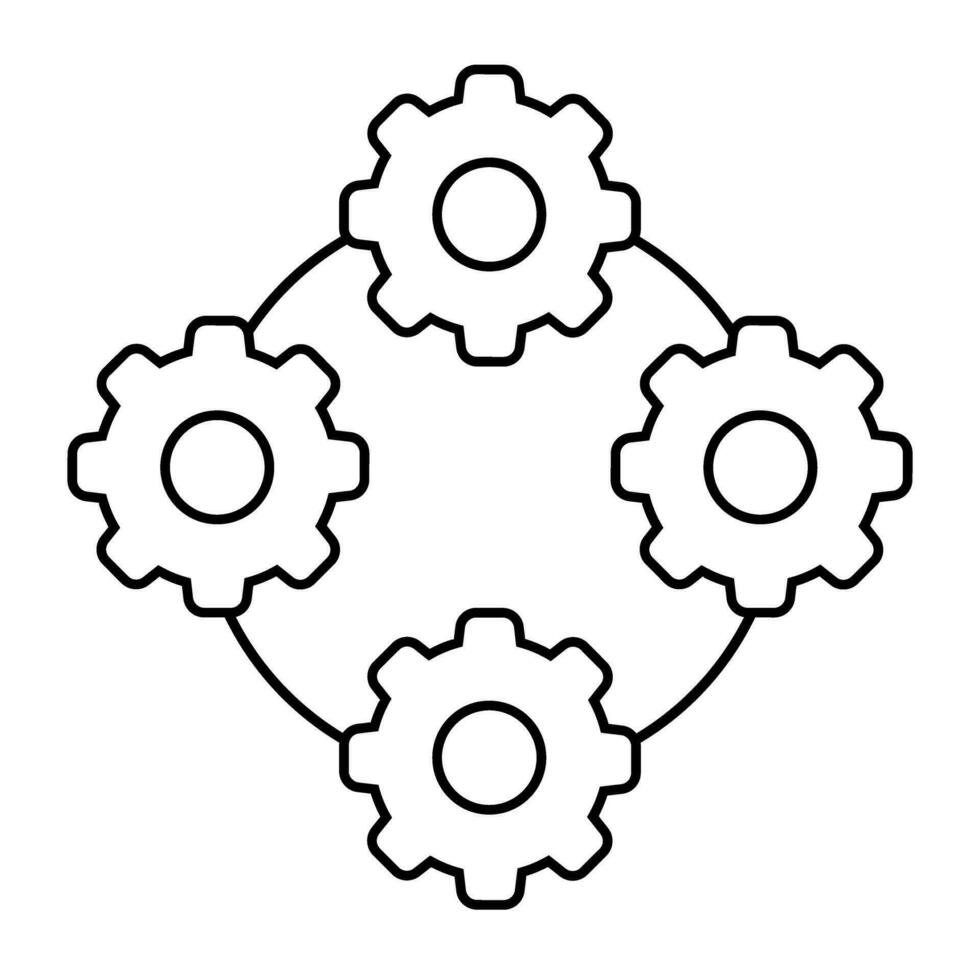 Automated system icon vector. Function settings illustration sign. Editable symbol. Development logo. vector