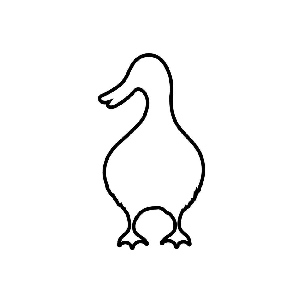 Pato icono vector. pájaro ilustración signo. caza símbolo. ganso logo. vector