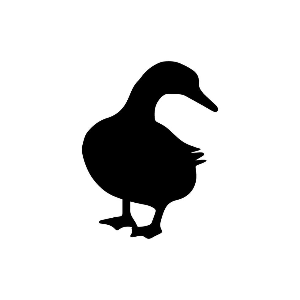 Pato icono vector. pájaro ilustración signo. caza símbolo. ganso logo. vector