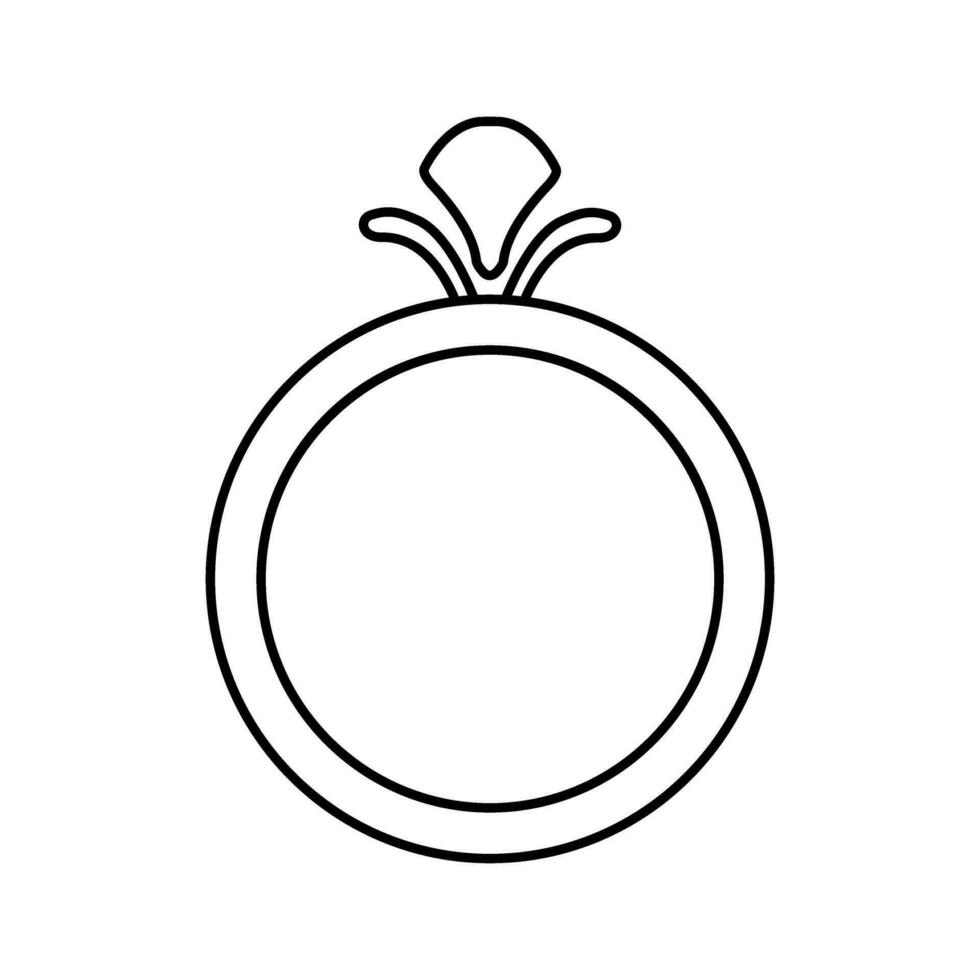 anillo icono vector. Boda ilustración signo. joya símbolo. joya logo. vector