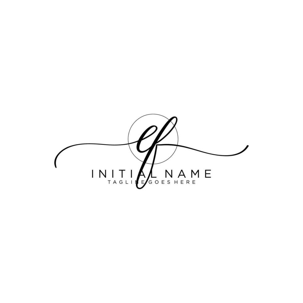 EF logo Initial handwriting or handwritten for identity. Logo with signature and hand drawn style. vector